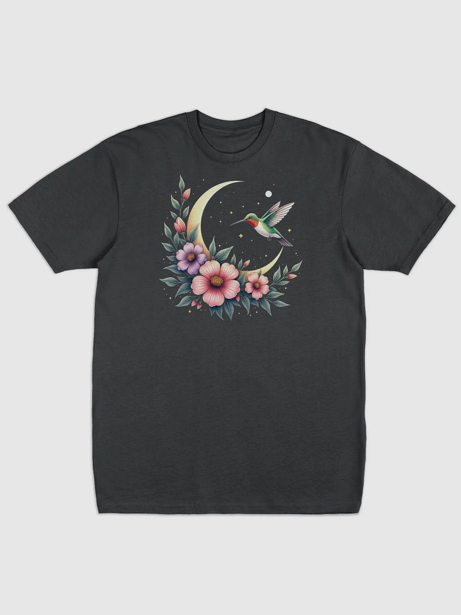 Celestial Hummingbird with Moon and Floral Bloom Design product image (1)