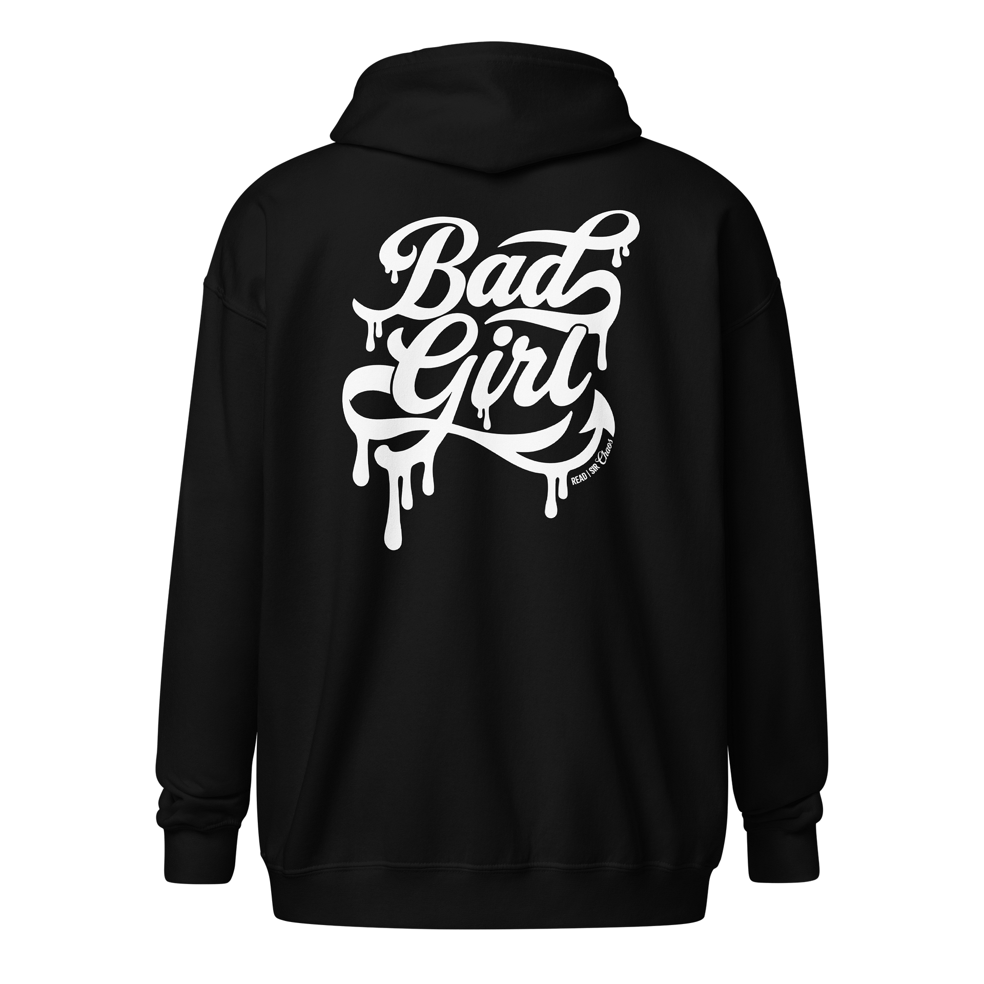 Bad Girl Zip Hoodie (White Text) product image (2)