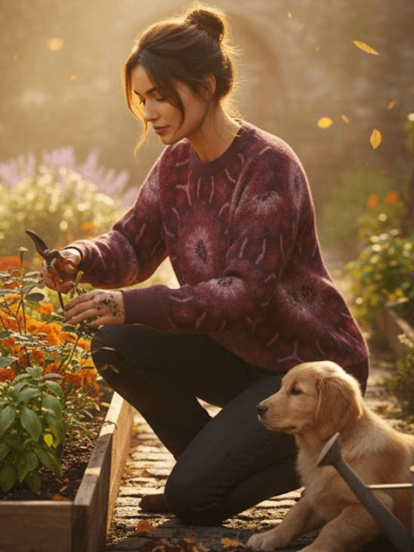 Crimson Circle Relax Fit Sweater product image (1)