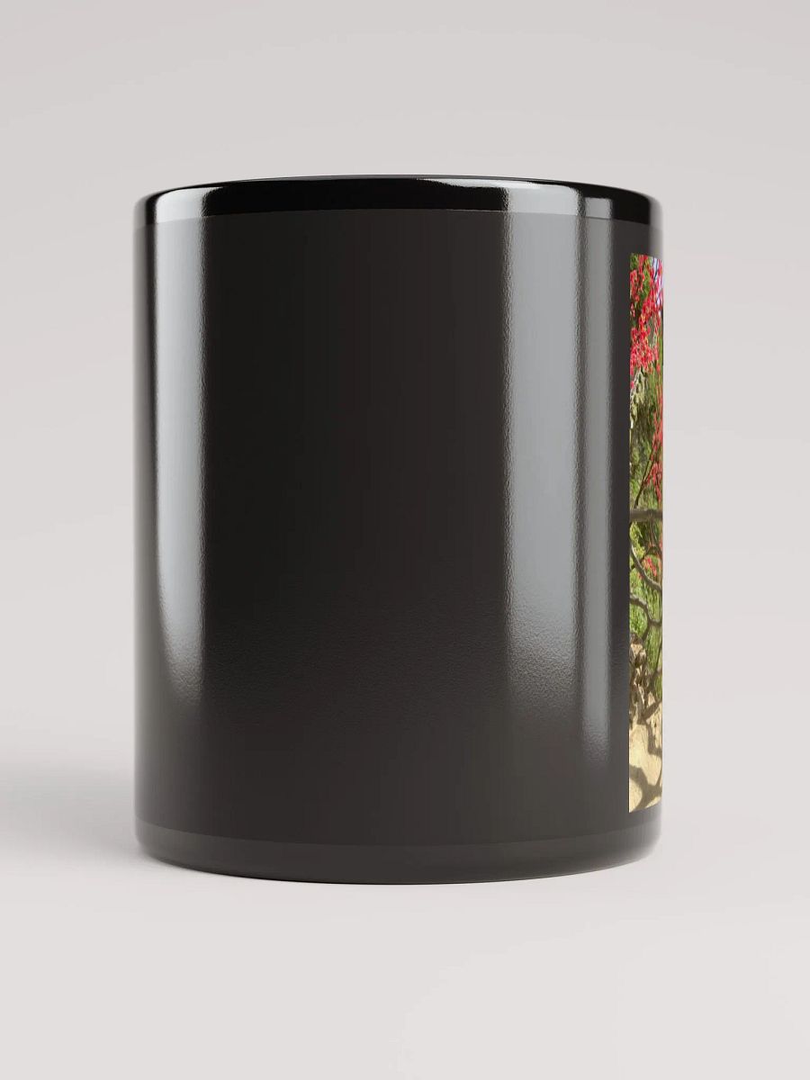 Black Glossy Mug：flower and mountain product image (9)