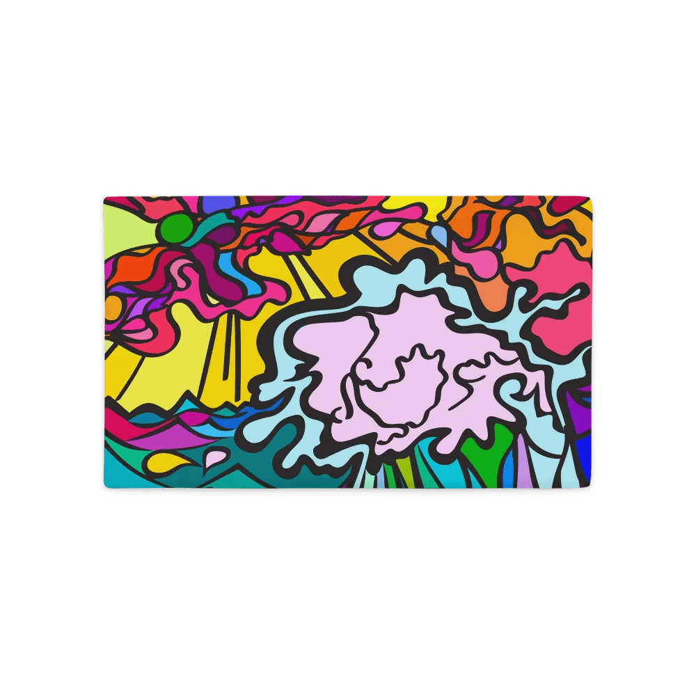 Vibrant Swirls Premium Pillow Case – Wave at Sunset product image (1)