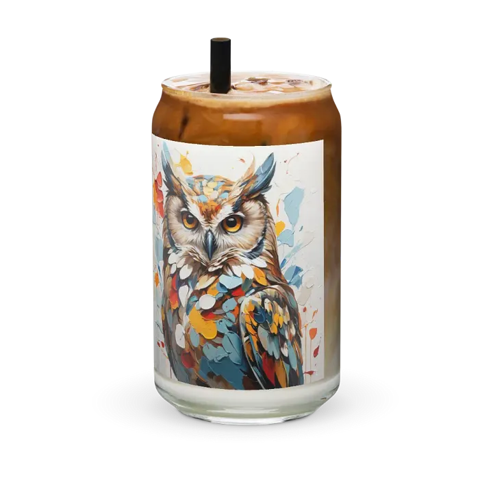 Mystic Plumage Owl Glass Can Sipper product image (2)
