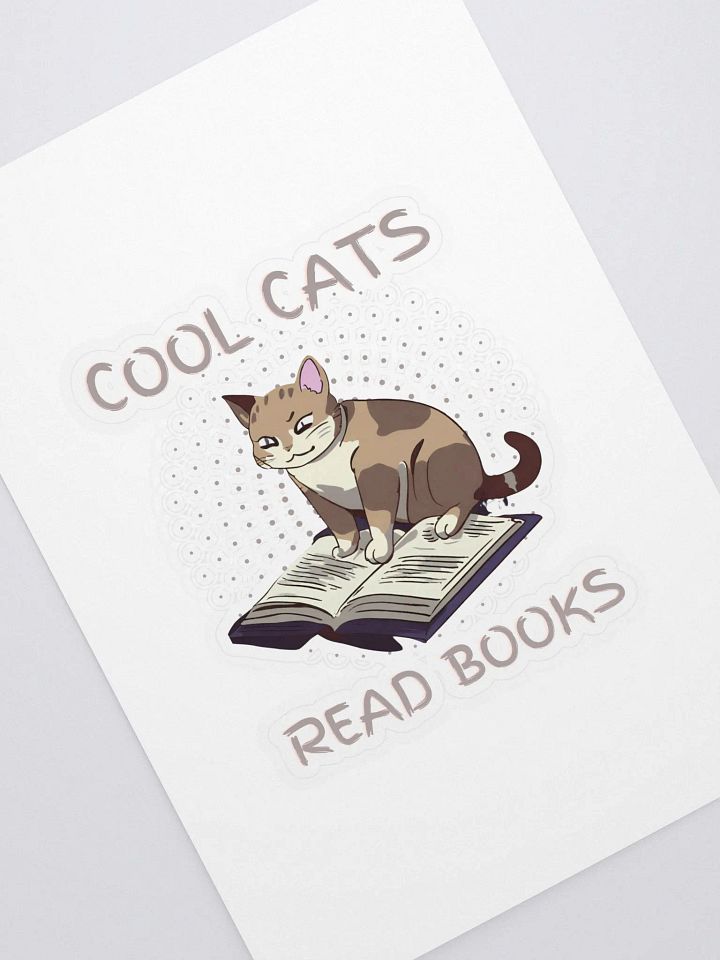 Cool Cats Read Books Die Cut Sticker product image (1)