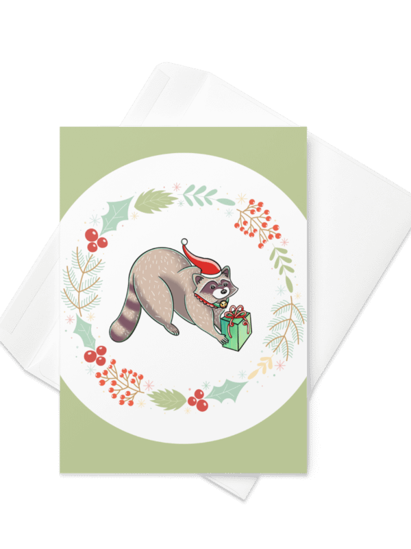 Raccoon Holiday Card product image (1)