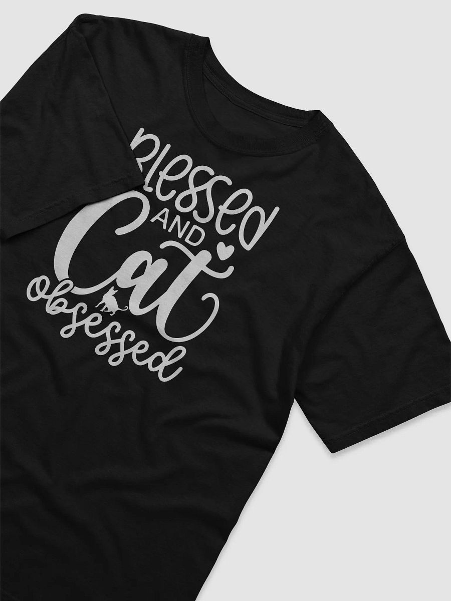 Blessed And Cat Obsessed Tee product image (3)