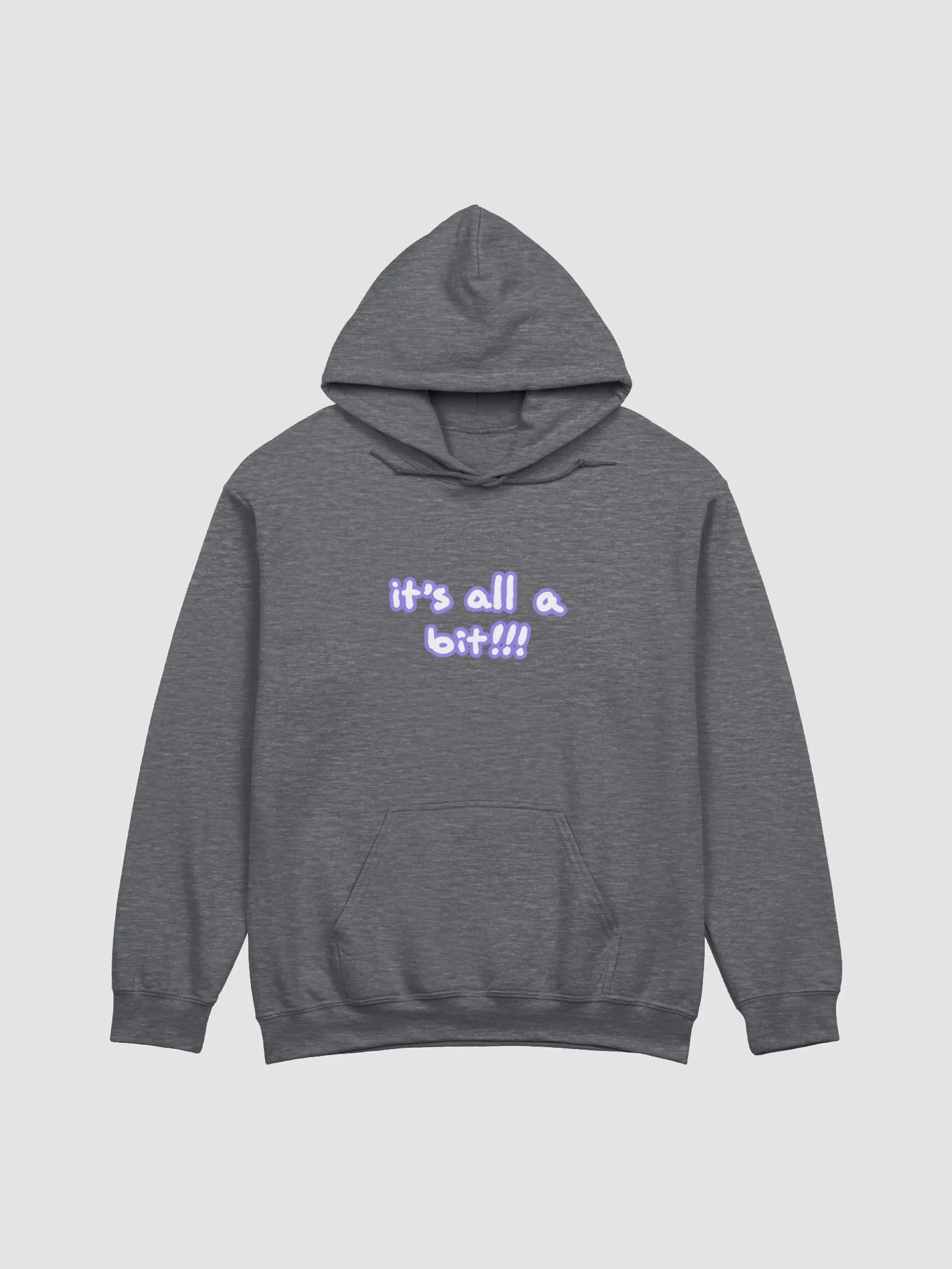 “It’s all a bit!!!” (lined design, #9081ED) classic hoodie product image (14)