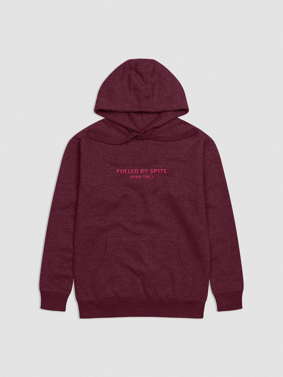 FUELED BY SPITE (pink thread) embroidered heavyweight hoodie product image (13)