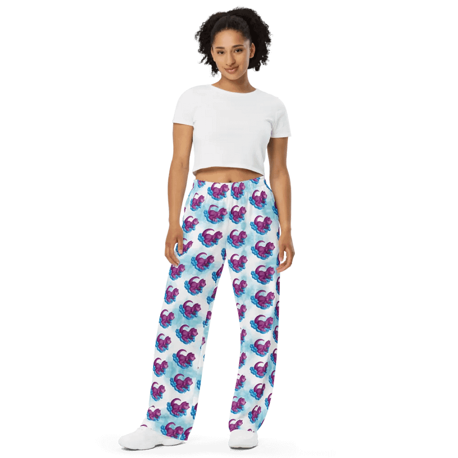 Sleepy Dino Wide-Leg Pants product image (3)
