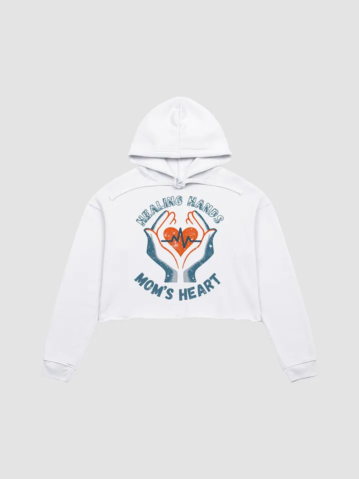 Mom's Heart Electrocardiogram Crop Hoodie product image (7)