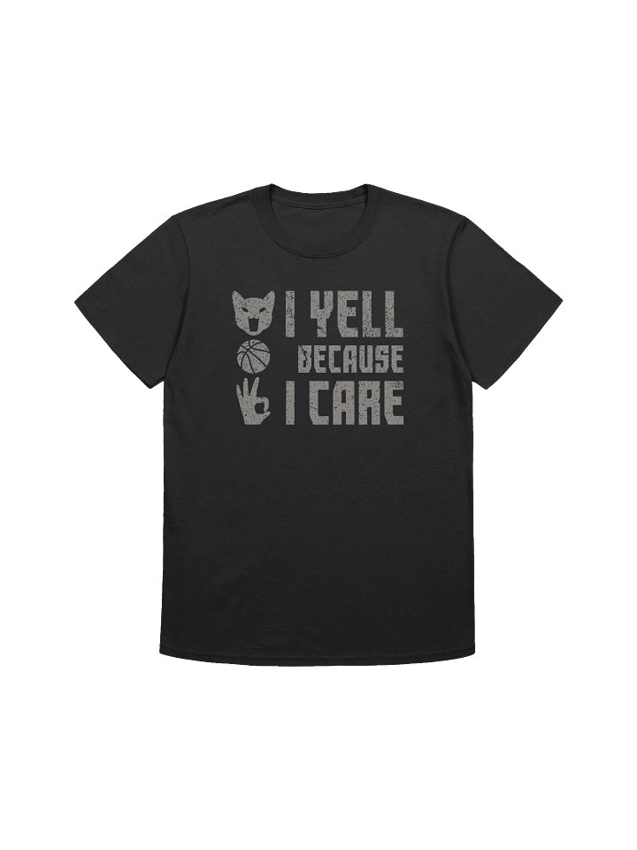 Basketball Cat (I Yell Because I Care) - Unisex Adult Super Soft Lightweight T-shirt product image (2)