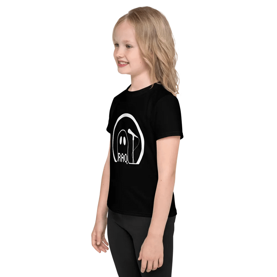 Black with White Raq Logo Youth Tee (2T-7) product image (7)