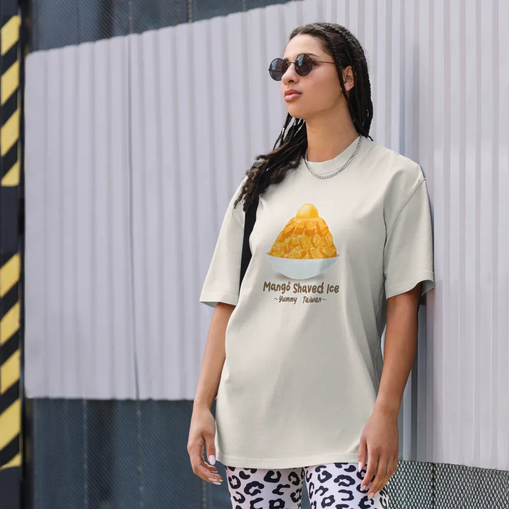 Summer dessert_Taiwan mango shaved ice Oversized T-Shirt product image (1)