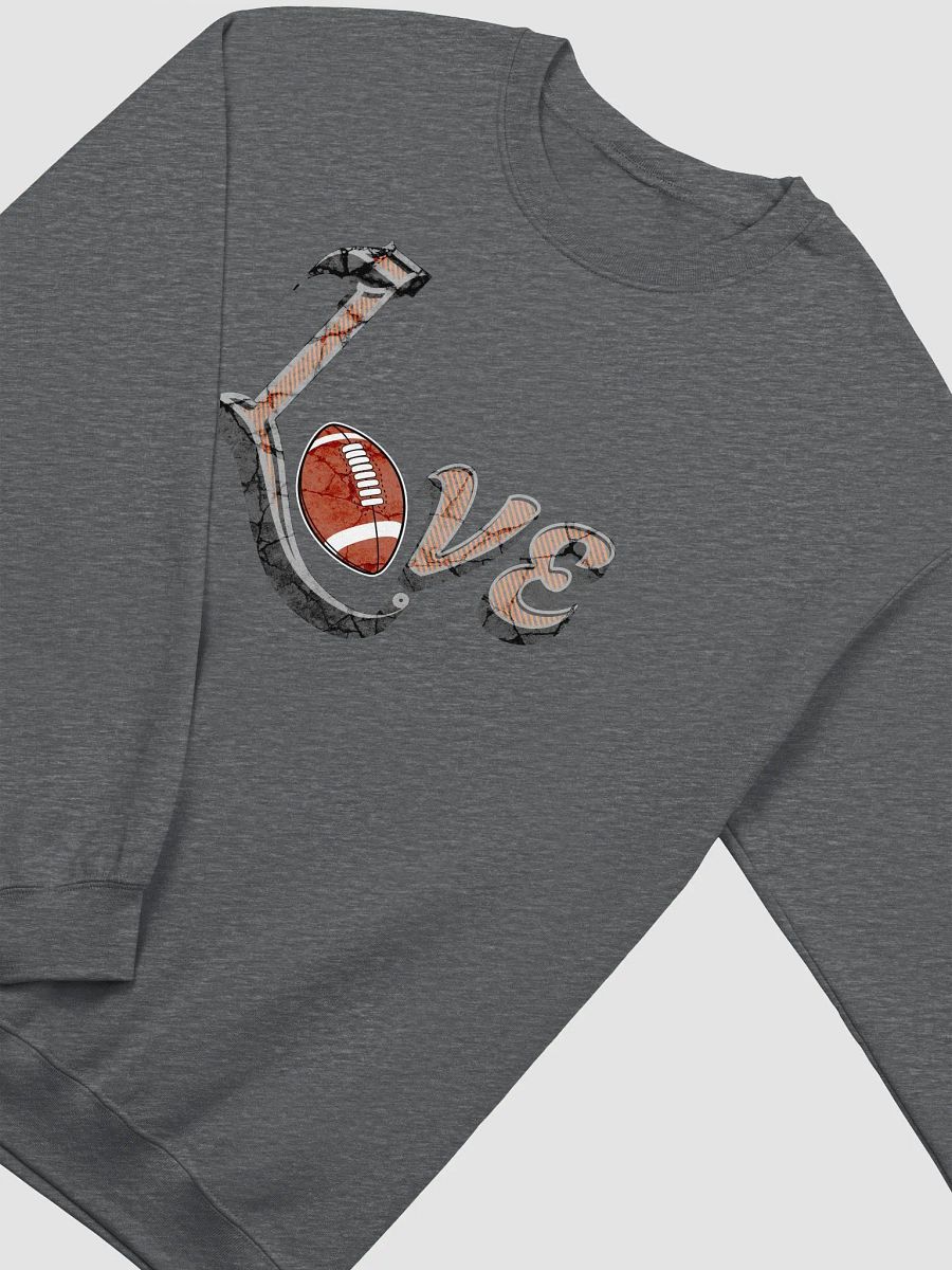 Love Football Distressed Crewneck Sweatshirt product image (4)