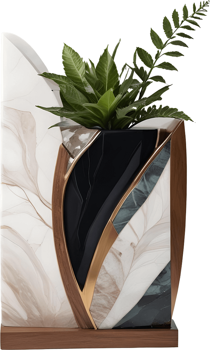 Dream of Eternity – Geometric Elegance Vase PNG product image (1)