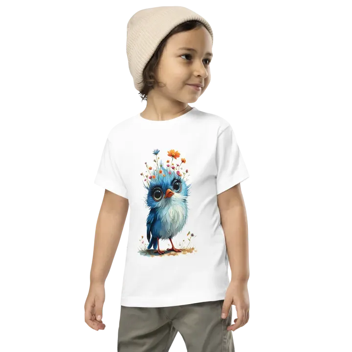 Whimsical Blue Bird Toddler T-Shirt product image (2)