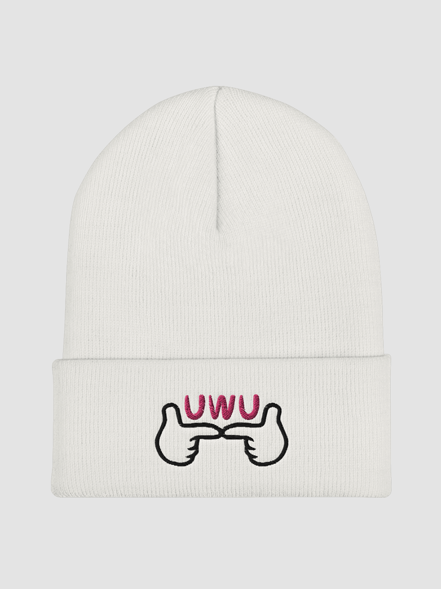 *UWU* Cuffed Beanie - Black Threading product image (1)