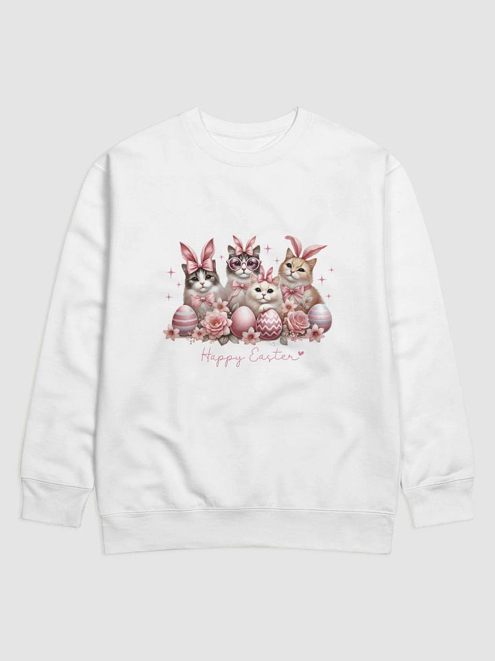 Easter Cats Cotton Sweatshirt product image (1)