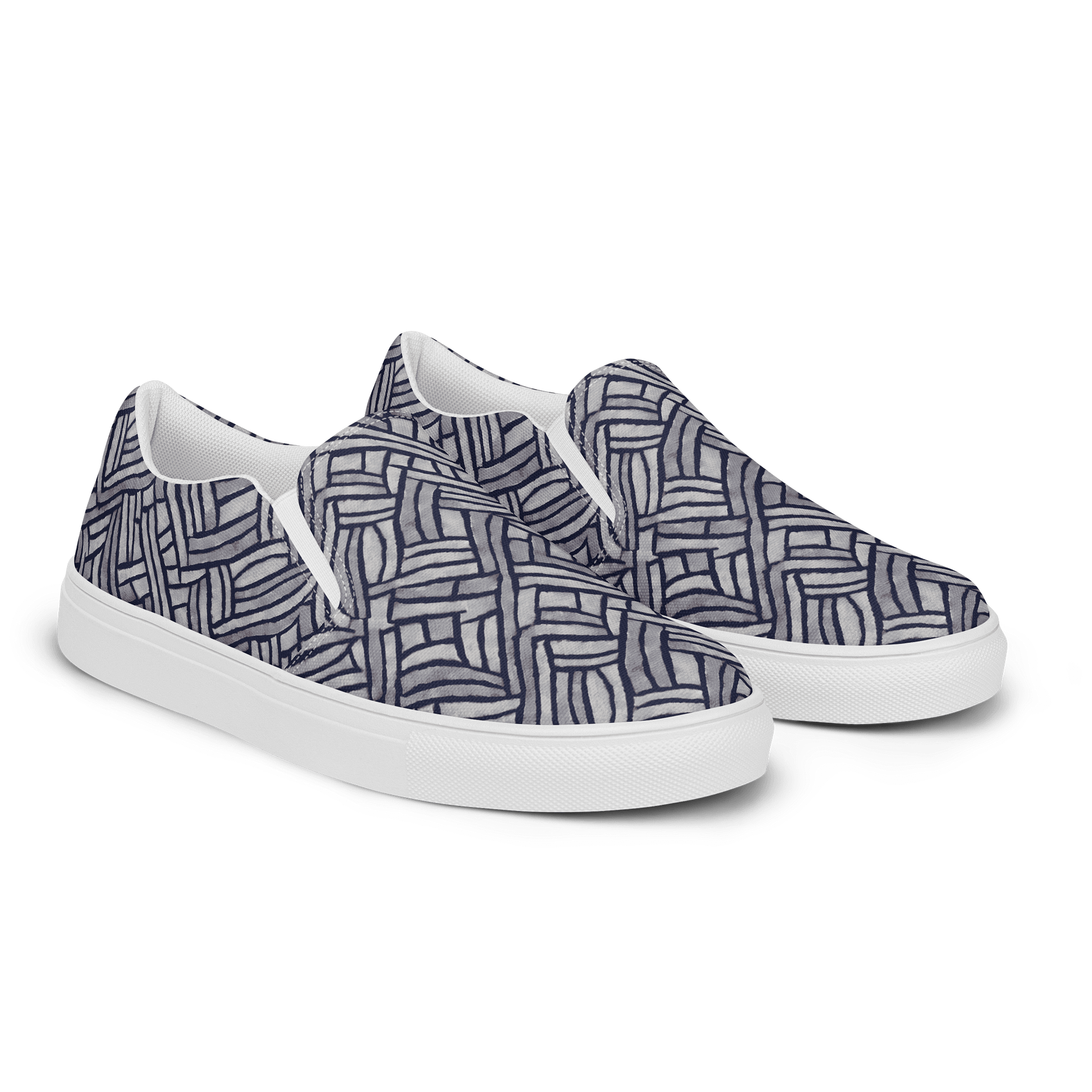 Grey Rectangles Canvas Shoes product image (2)