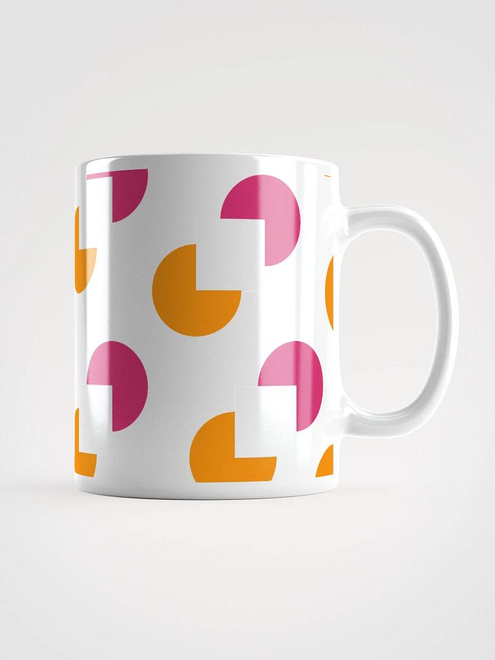 Circles and Squares Pattern Design White Mug product image (1)