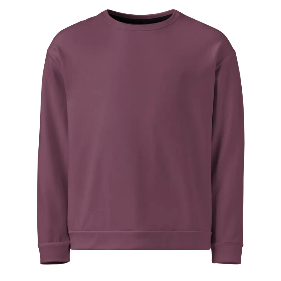 Plain Deep Purplish Red Soft Summer Unisex Recycled Polyester Heavyweight Premium Sweatshirt by Treasure Pie product image (1)