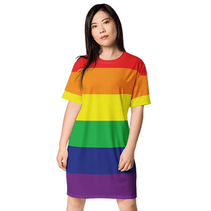 Rainbow Pride Flag T-shirt Dress product image (1)