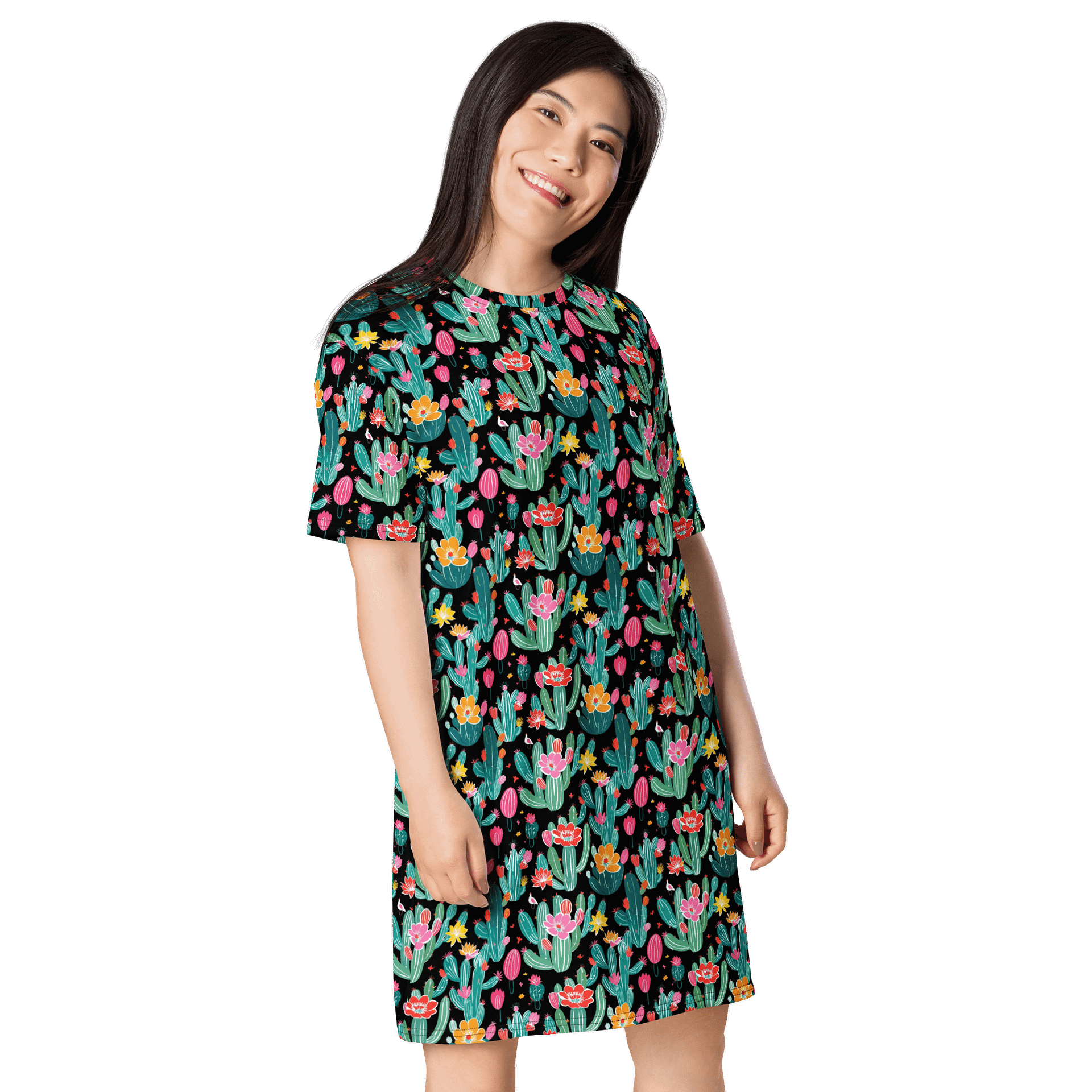 Chic Comfort: Unleash Your Style with All-Over T-Shirt Dress product image (4)