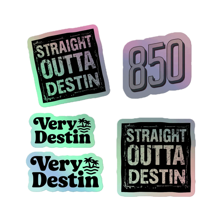 Very Destin Holographic Sticker Pack product image (1)