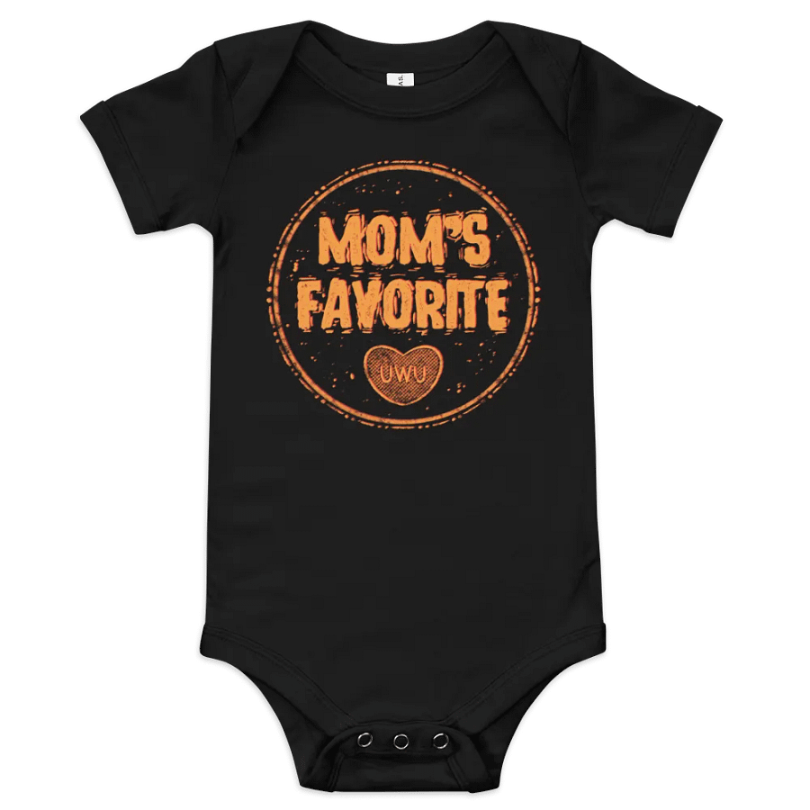 Mom's Favorite(Gold Text) Baby Onesie product image (1)