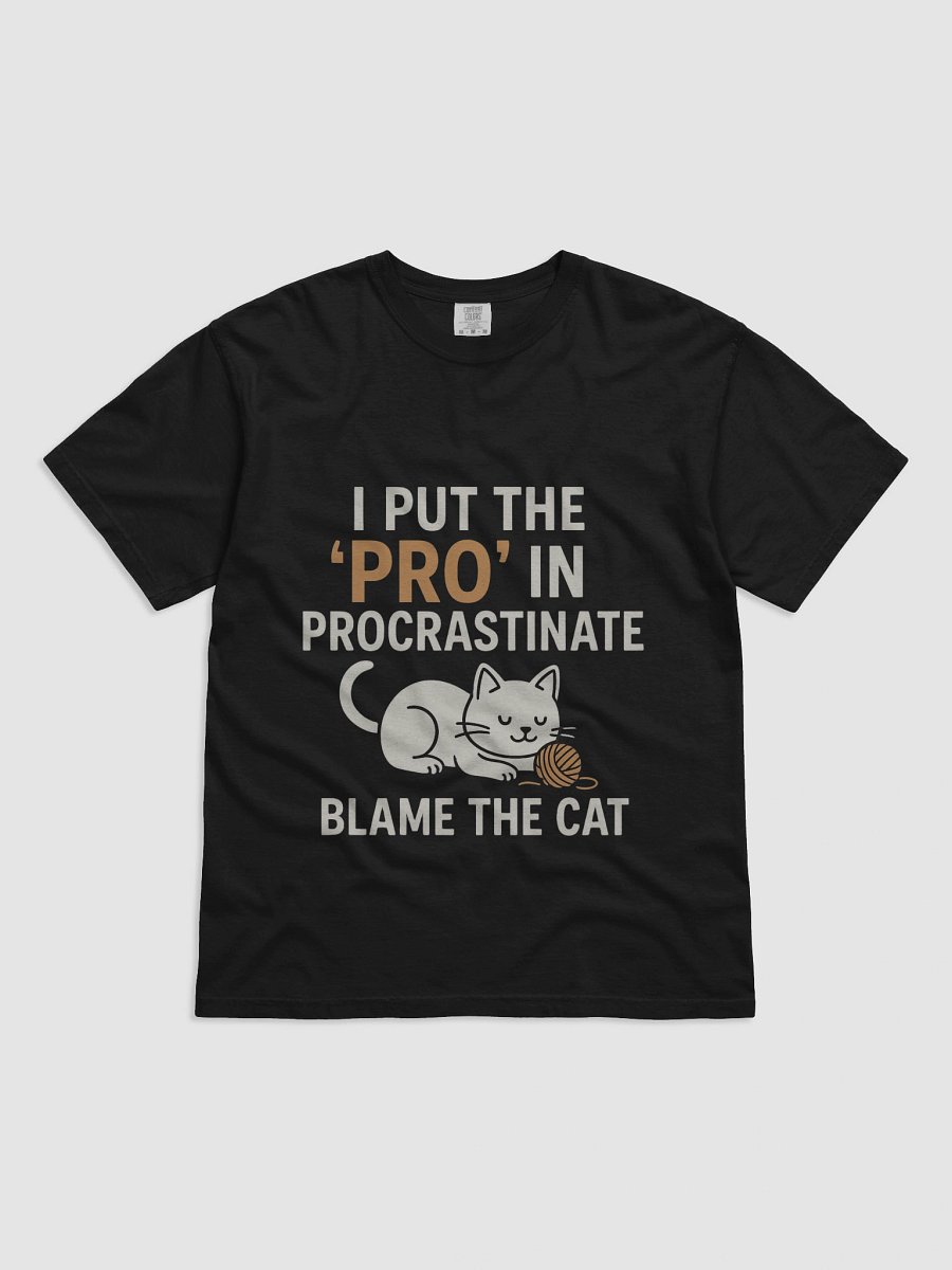 No Procrastination Pro Cat T-Shirt product image (1)