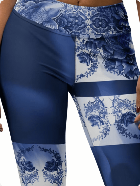 Koi and Mist-Porcelain yoga leggings product image (12)