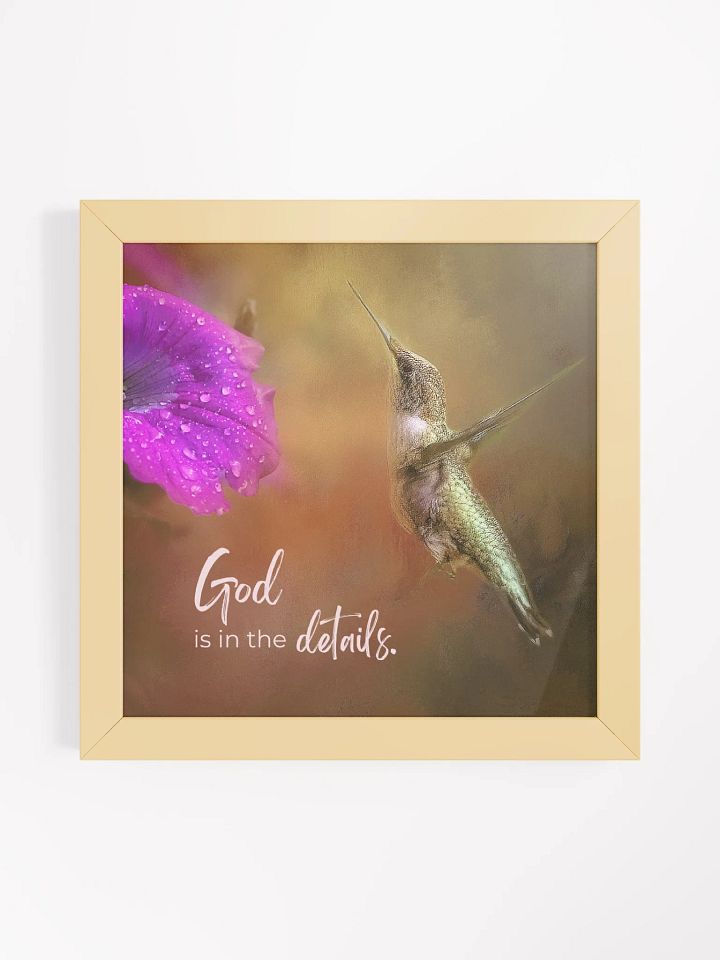 Gods' Little Details Hummingbird Framed Art product image (1)