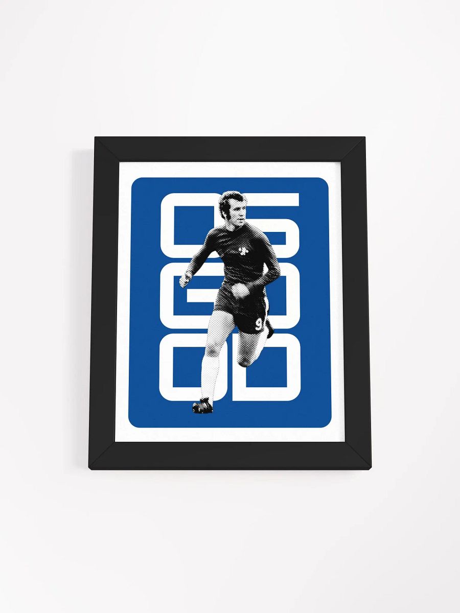 Peter Osgood BW Chelsea Name Art Framed Print product image (2)