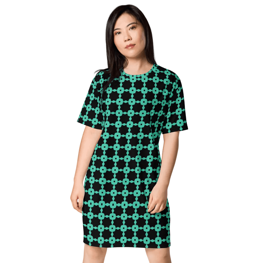 Abstract Repeating Chain T Shirt Dress product image (4)