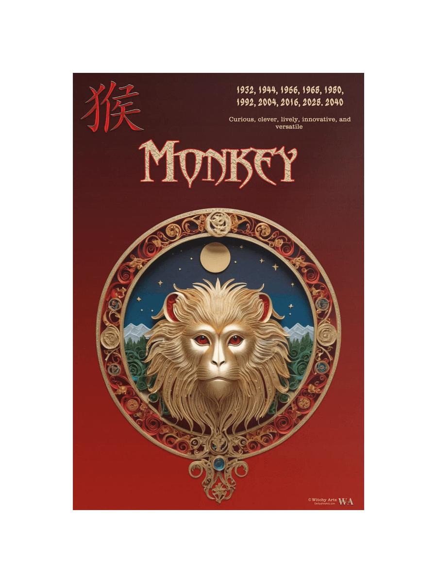 Chinese Zodiac Poster - MONKEY product image (12)