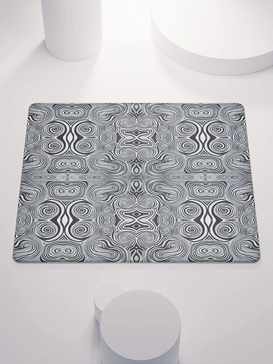 Funky Black and White Noir Liquid Tie-Dye Gaming Mouse Pad product image (2)