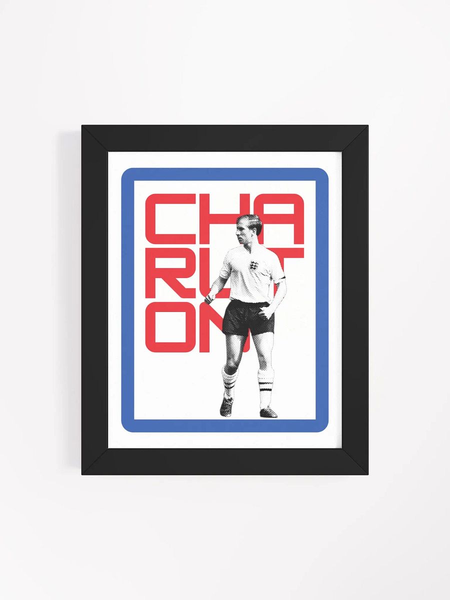 Bobby Charlton BW England Name Art Framed Print product image (3)