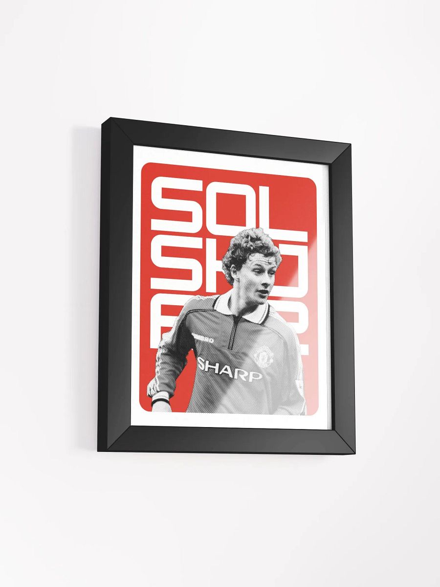 Ole Gunnar Solskjær BW Manchester United Name Art Framed Print product image (3)