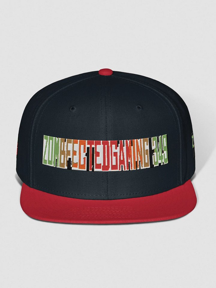 ZombfectedGaming 349 Red/Black Snapback Flat Brim Cap product image (1)