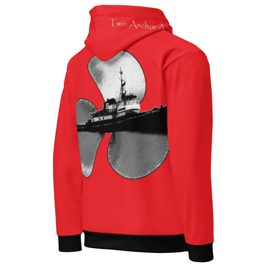 Red Three blade prop & Jack tug Hoodie product image (8)