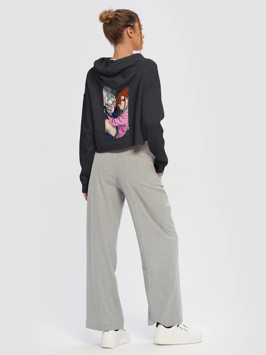 XBOYI x DanDaDan | Hoodie Crop Momo x OKARUN — Amor Paranormal product image (2)