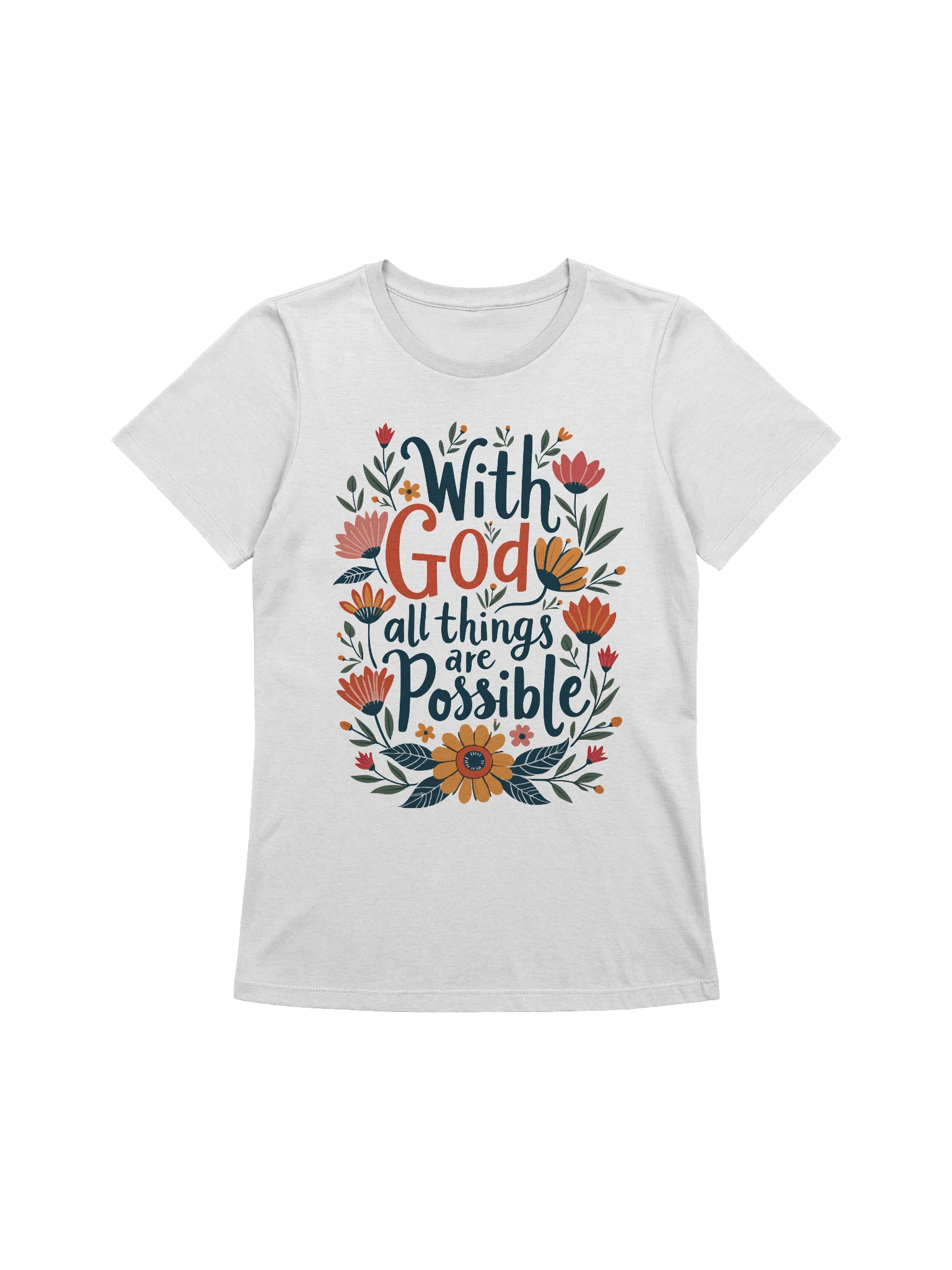 Women's Supersoft Relaxed-fit T-Shirt With God All Things Are Possible product image (3)