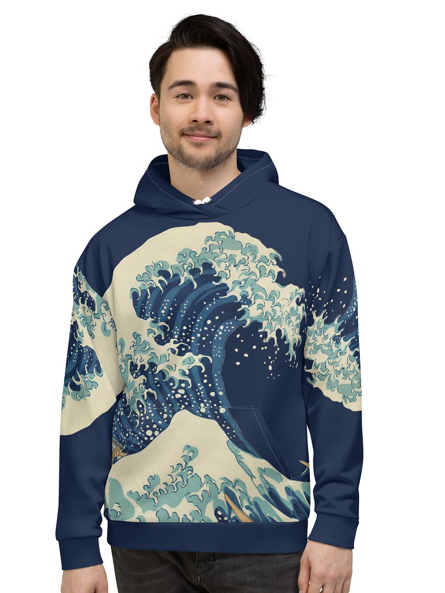 Under the Wave off Kanagawa All-Over Print Recycled Unisex Hoodie product image (3)
