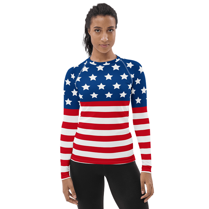 Starry Stripes Women's Rash Guard product image (1)