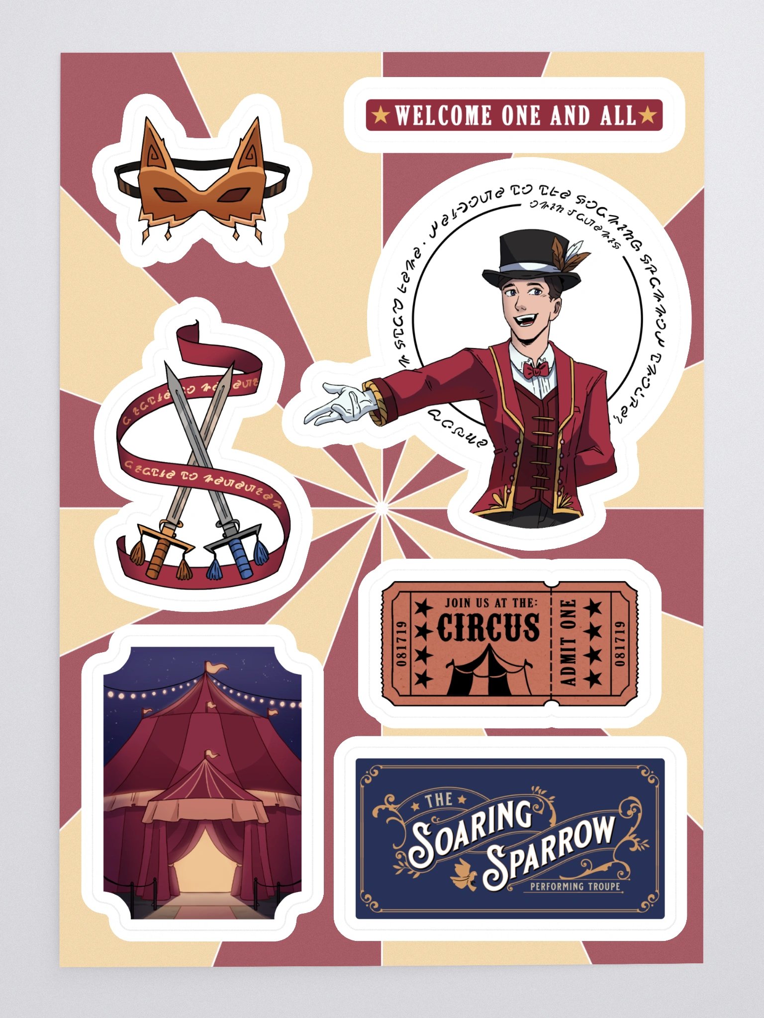 Crystalized - Soaring Sparrow Troups Stickers product image (3)