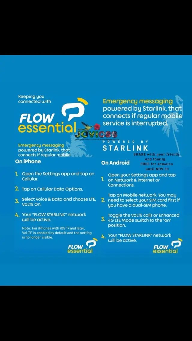 #starlink #jamaica #hurricanemelissa 