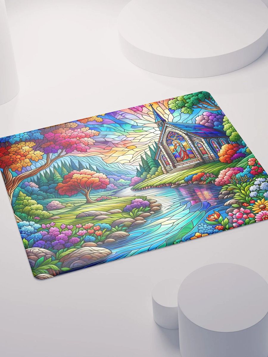 Stain-glass Style Chapel Mouse Mat product image (7)
