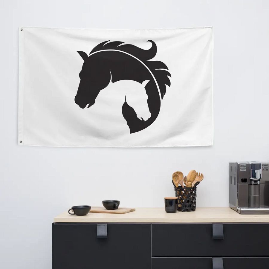 Mystical Equine YinYang Emblem Flag product image (6)