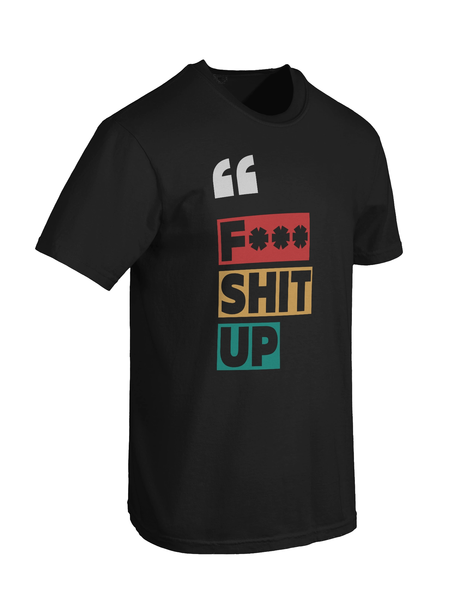 F*** Sh*t Up Color Blocks Heavyweight Tee product image (2)