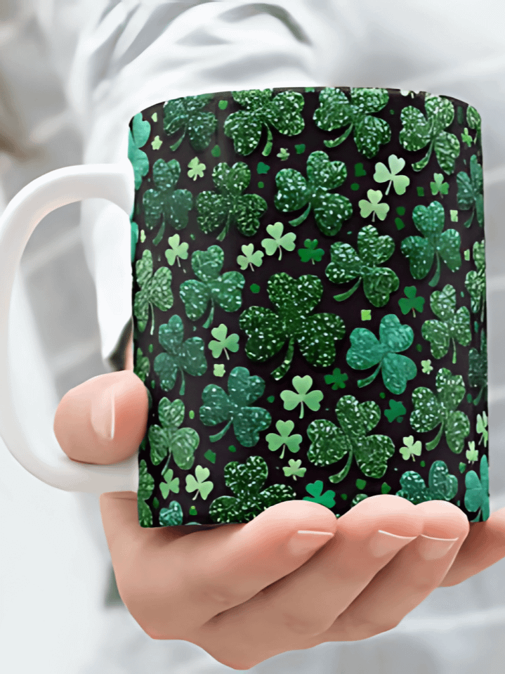 Clover Design St. Patrick’s Day Mug Wrap – 300 DPI PNG sublimation for 11 oz and 15 oz mugs product image (1)