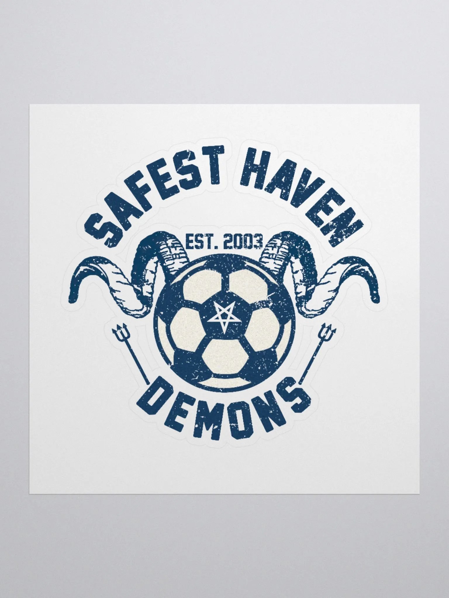 safest haven demons soccer club die sticker product image (2)